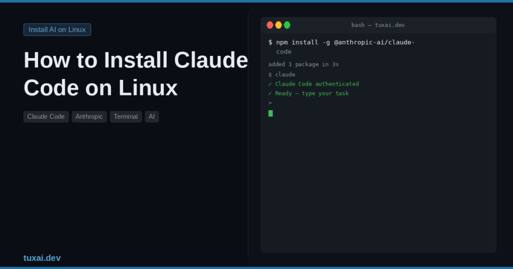 How to Install Claude Code on Linux (Terminal Setup Guide)