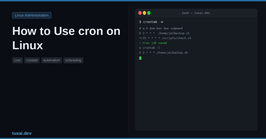 How to Use cron on Linux: Complete Scheduling Guide