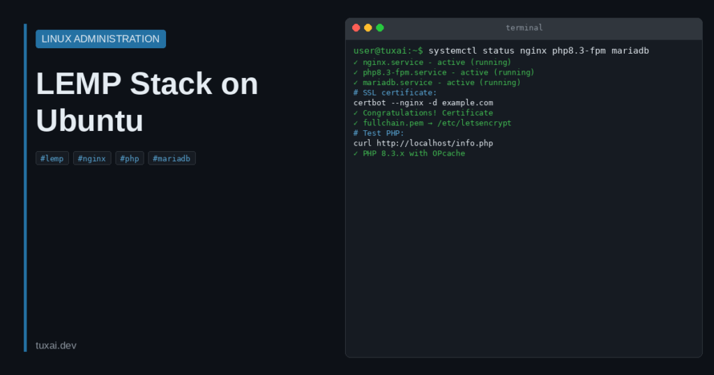 How to set up a LEMP stack on Ubuntu 26.04