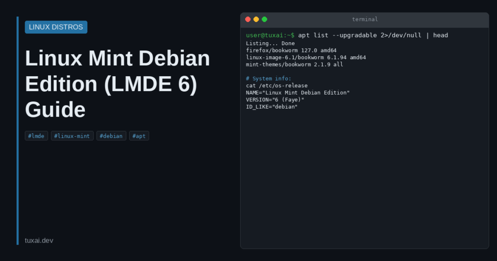 Linux Mint Debian Edition LMDE 7 Gigi installation guide