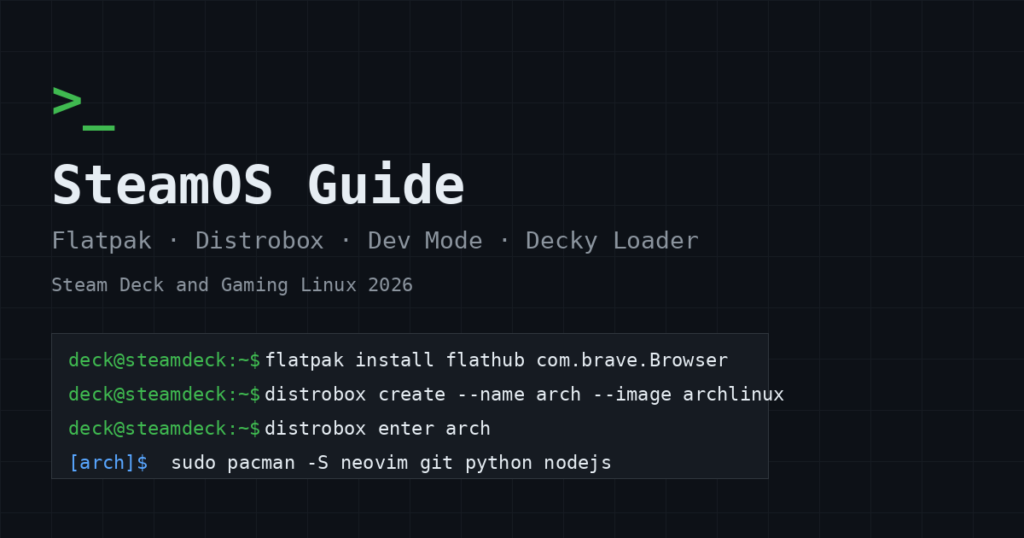 SteamOS guide — Flatpak, Distrobox and Decky Loader