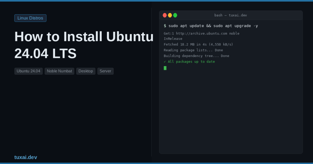 How to Install Ubuntu 24.04 LTS (Noble Numbat) — Complete Guide