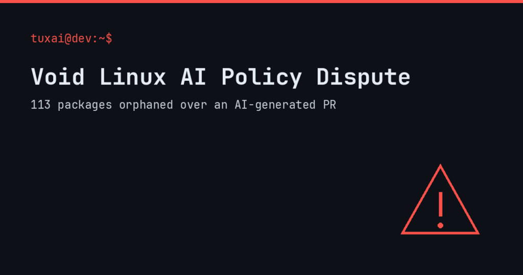 Void Linux maintainer orphans 113 packages over AI policy dispute